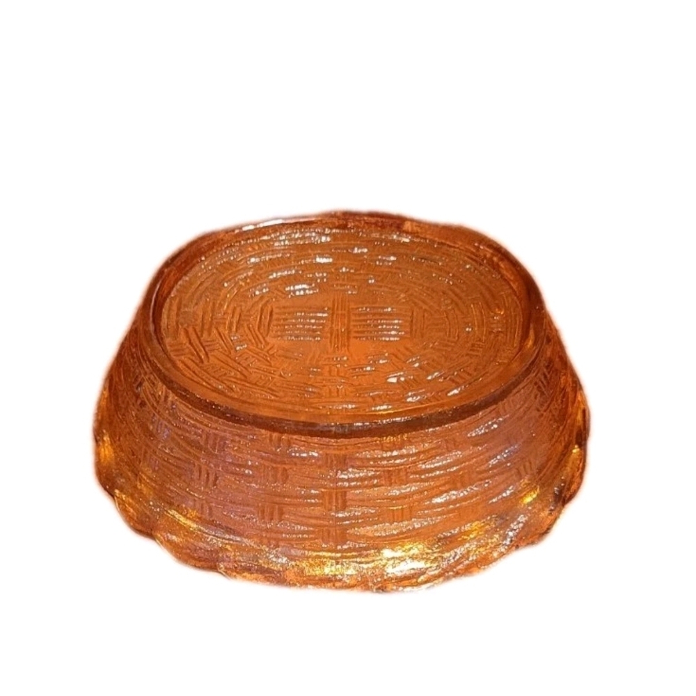 Hen On A Nest Orange Split Tail Glass Dish 6 In Vintage Cottage Grandma Core - Picture 9 of 9